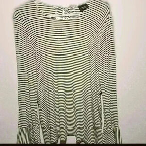 Women's Black & Cream Wallpapher Top XL #73